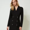 Robe Courte Modèle Robe-manteau Croisée
