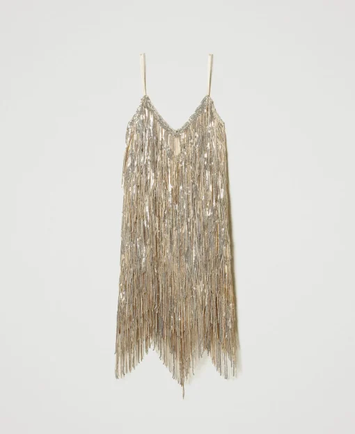 Robe Courte MYFO Avec Franges En Sequins