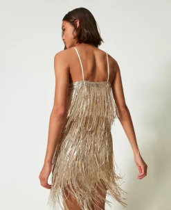 Robe Courte MYFO Avec Franges En Sequins
