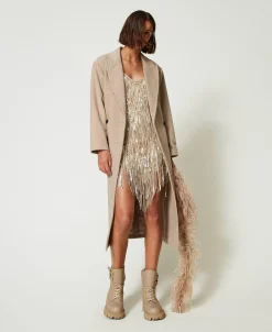 Robe Courte MYFO Avec Franges En Sequins