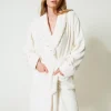 Robe De Chambre En Fausse Fourrure Avec Perles