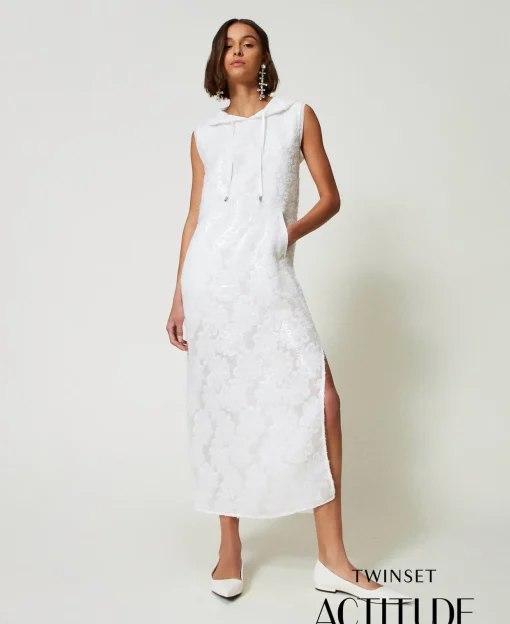 Robe Longue Avec Sequins All-over