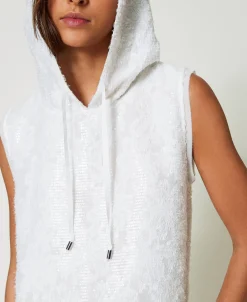 Robe Longue Avec Sequins All-over