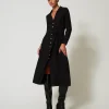 Robe Longue Chemisier En Crêpe Georgette