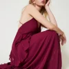 Robe Longue En Crêpe Georgette Plissé