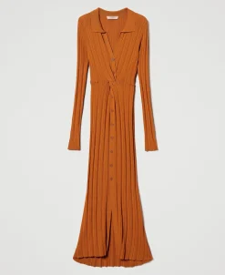 Robe Longue En Maille Avec Fronce