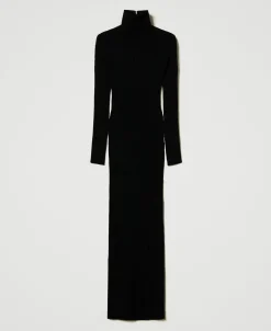 Robe Longue En Maille Avec Ajour