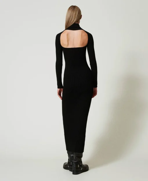 Robe Longue En Maille Avec Ajour