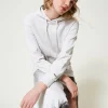 Robe Longue En Molleton Et Satin