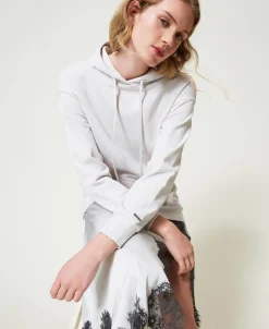 Robe Longue En Molleton Et Satin