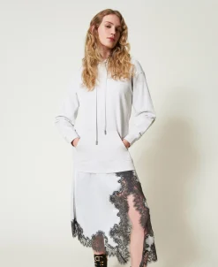 Robe Longue En Molleton Et Satin