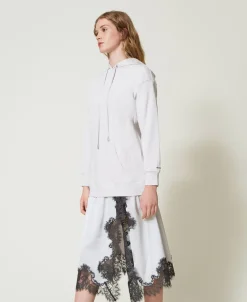 Robe Longue En Molleton Et Satin