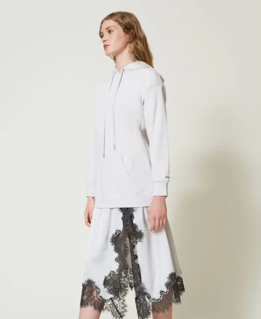 Robe Longue En Molleton Et Satin