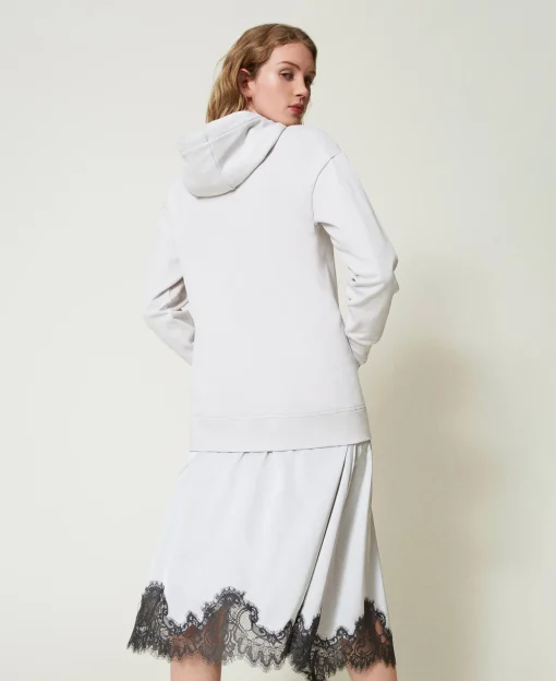 Robe Longue En Molleton Et Satin