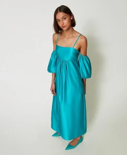 Robe Longue En Satin Duchesse