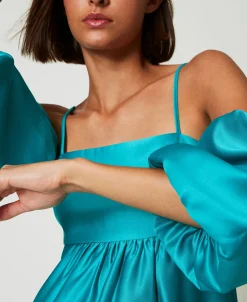 Robe Longue En Satin Duchesse