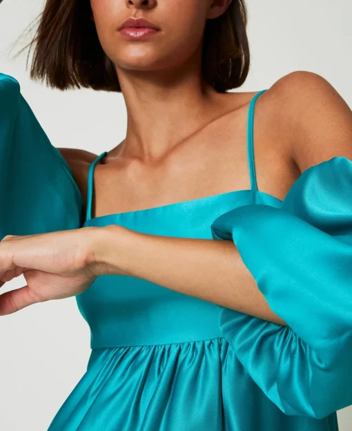 Robe Longue En Satin Duchesse