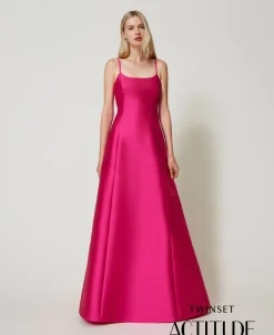 Robe Longue En Sergé Mikado