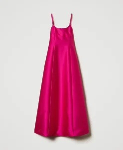 Robe Longue En Sergé Mikado