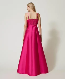 Robe Longue En Sergé Mikado