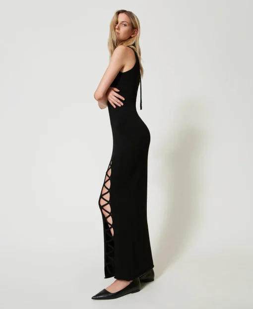 Robe Longue Jacquard En Fil Treeblend