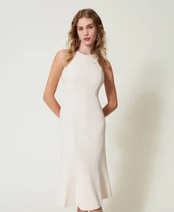Robe Midi Avec Encolure Américaine