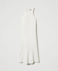 Robe Midi Avec Encolure Américaine