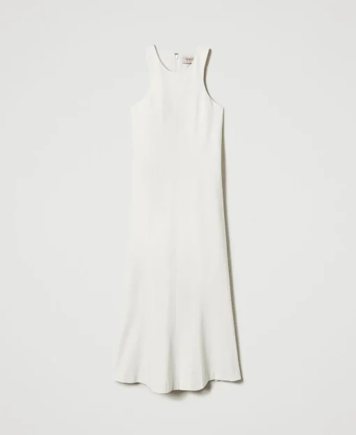 Robe Midi Avec Encolure Américaine