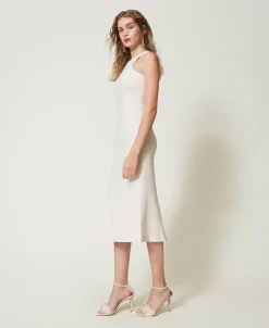 Robe Midi Avec Encolure Américaine