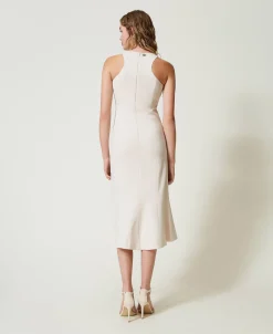 Robe Midi Avec Encolure Américaine