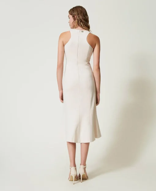 Robe Midi Avec Encolure Américaine
