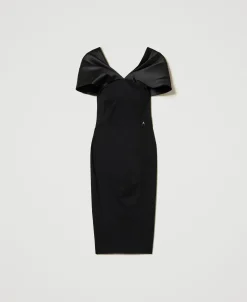 Robe Midi Avec Insertion En Satin