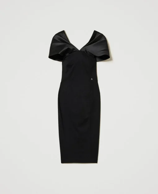 Robe Midi Avec Insertion En Satin