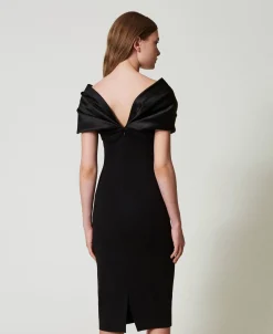 Robe Midi Avec Insertion En Satin