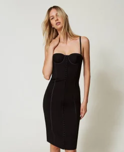 Robe Midi Bustier Avec Agrafes