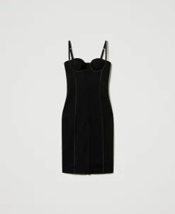 Robe Midi Bustier Avec Agrafes