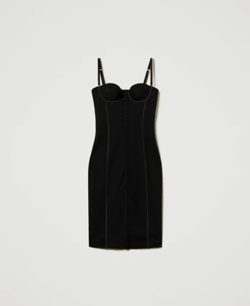 Robe Midi Bustier Avec Agrafes