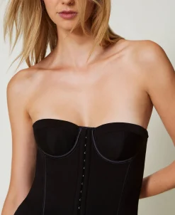 Robe Midi Bustier Avec Agrafes