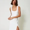 Robe Midi En Crêpe Avec Broderies