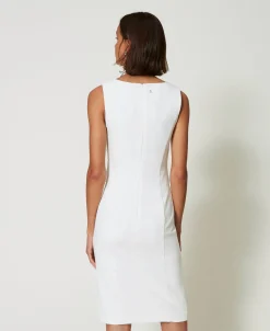 Robe Midi En Crêpe Avec Broderies