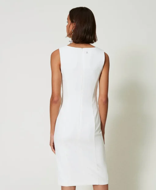 Robe Midi En Crêpe Avec Broderies