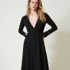 Robe Midi En Jersey Crêpé