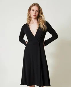 Robe Midi En Jersey Crêpé