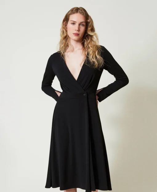 Robe Midi En Jersey Crêpé