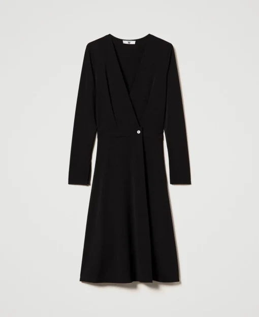 Robe Midi En Jersey Crêpé