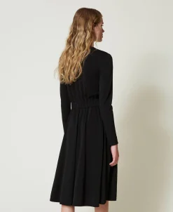 Robe Midi En Jersey Crêpé