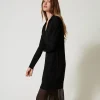 Robe Midi En Maille Avec Fond De Robe