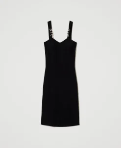 Robe Midi En Maille Avec Bretelles Bijoux