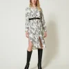 Robe Midi Jacquard Avec Imprimé Jaguar
