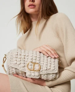 Sac à Bandoulière «Amie» Moyen En Tricot